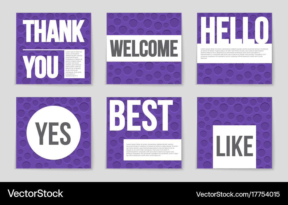 Abstract layout background set for art Vector Image