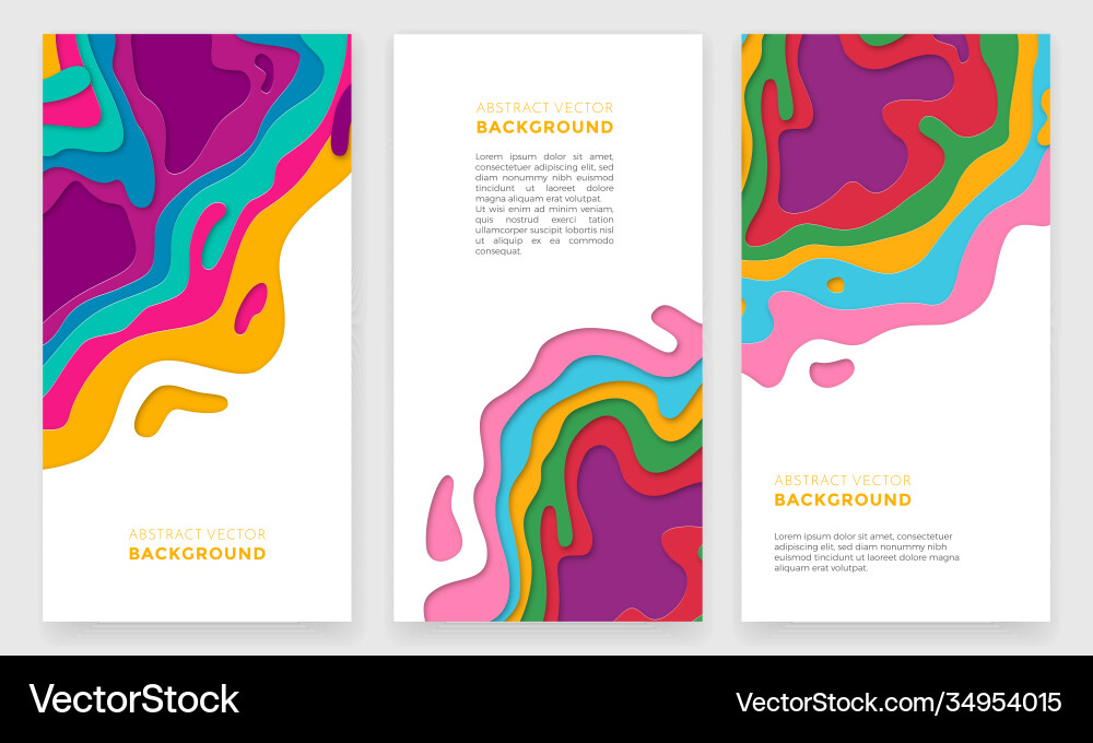 Abstract Multi-Layered Color Gradient vector image