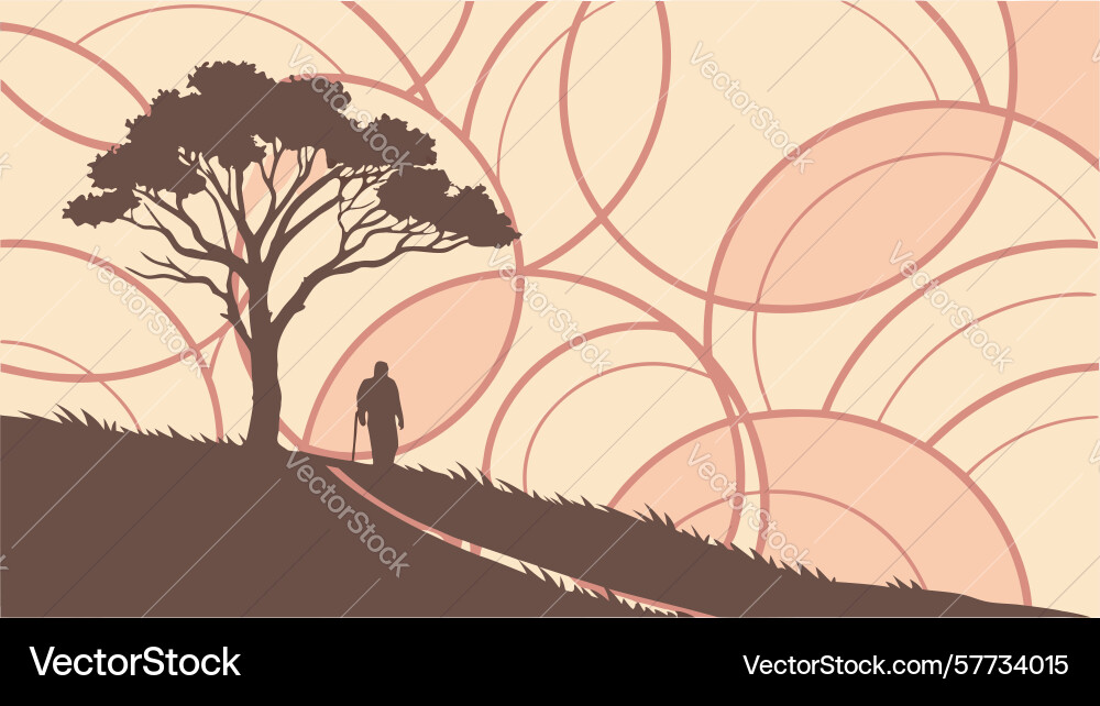 Abstract pattern of interweaving circular lines vector image