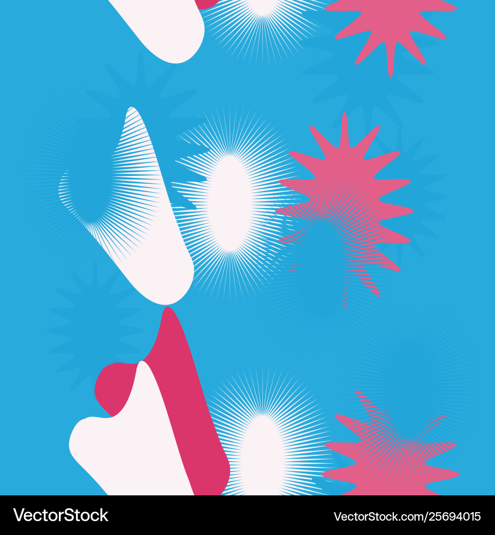 Abstract seamless pattern with various shapes vector image