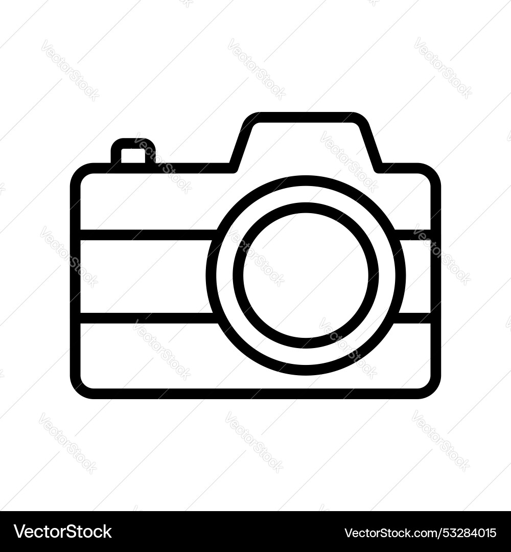 Camera icon outline style design isolated Camera icon outline style design isolated Vector Image