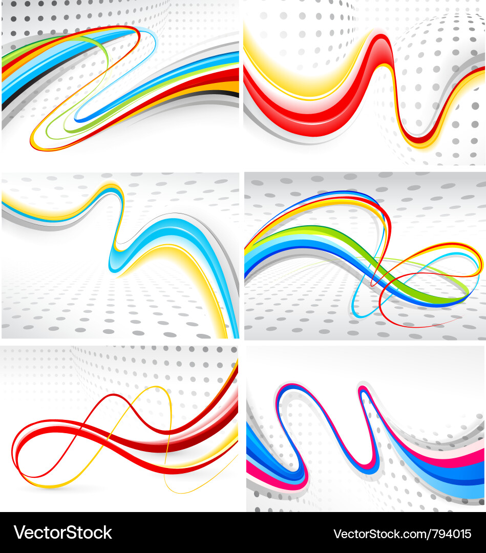 Colorful Line Swirls vector image