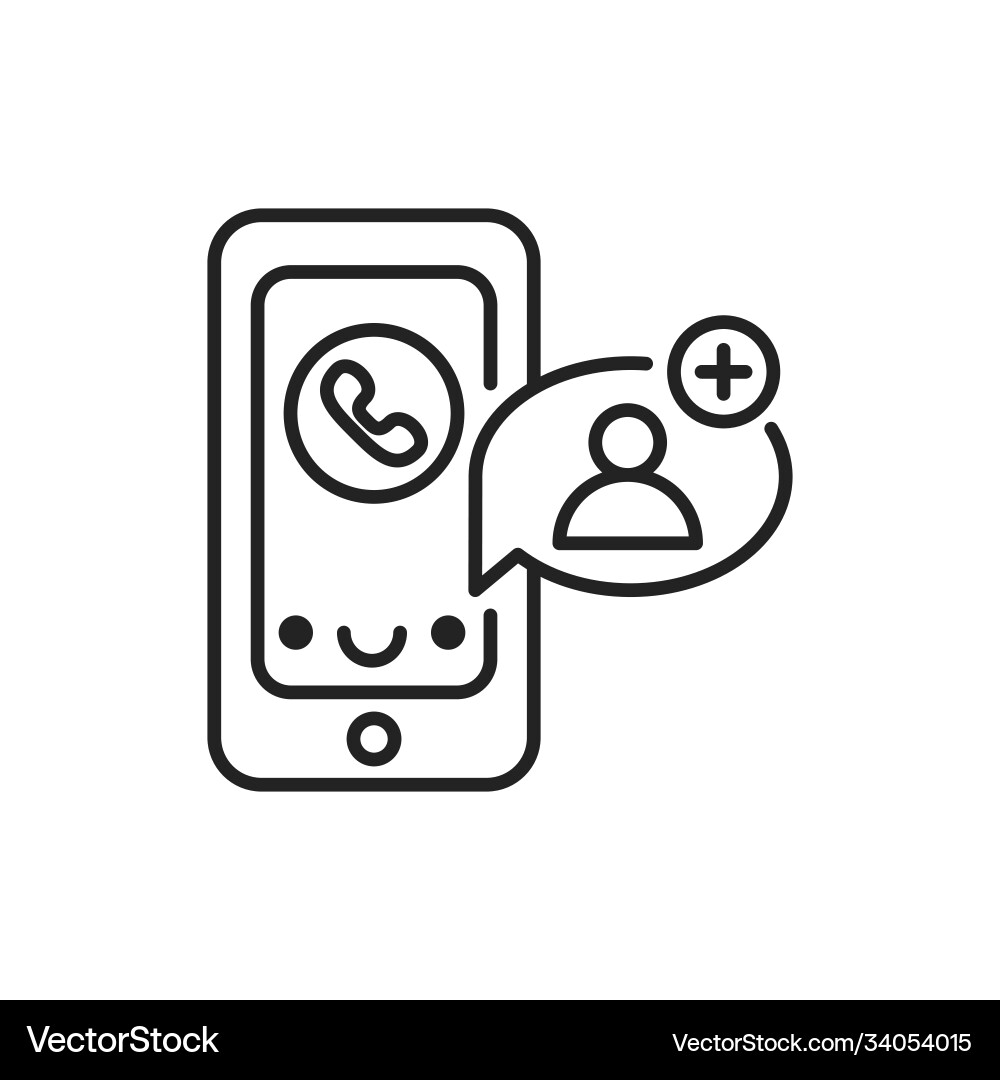 Compiling a contact database line black icon Compiling a contact database line black icon vector image