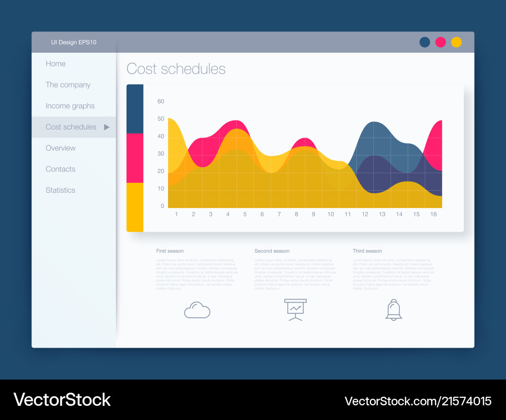 Dashboard infographic template with modern ui Dashboard infographic template with modern ui vector image