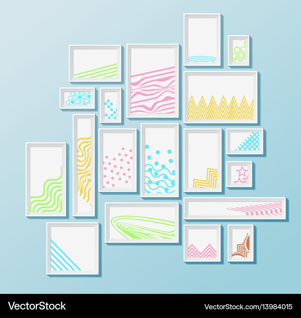 Different pictire frames with simple colorful Different pictire frames with simple colorful vector image