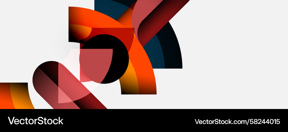 Dynamic Overlapping Shapes Vector Image