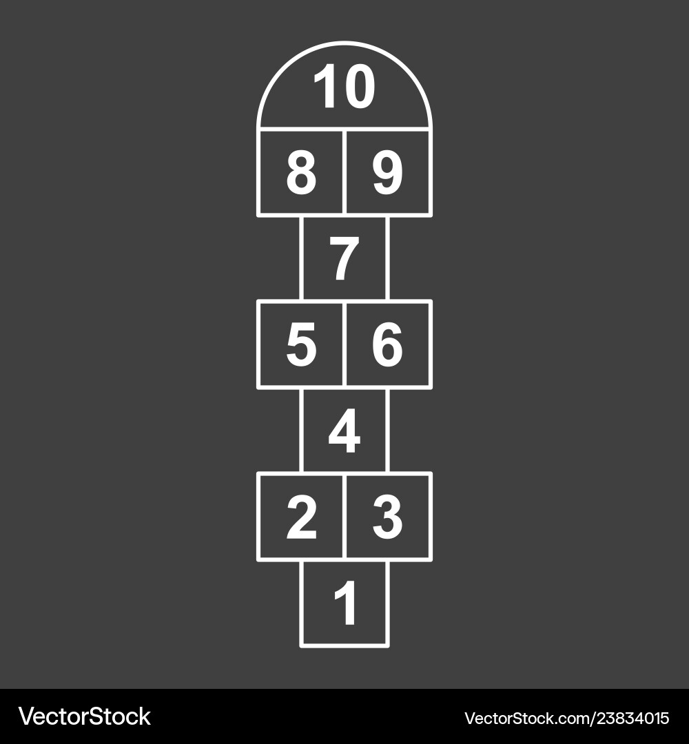 Figure children games hopscotch Figure children games hopscotch vector image