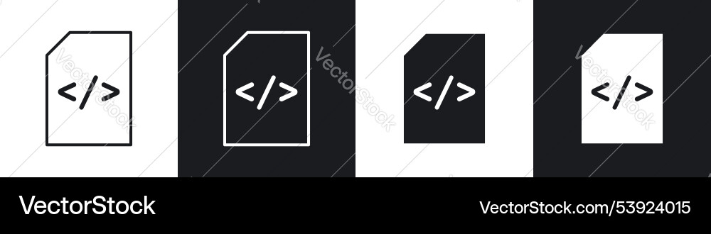 Html script icon vector image