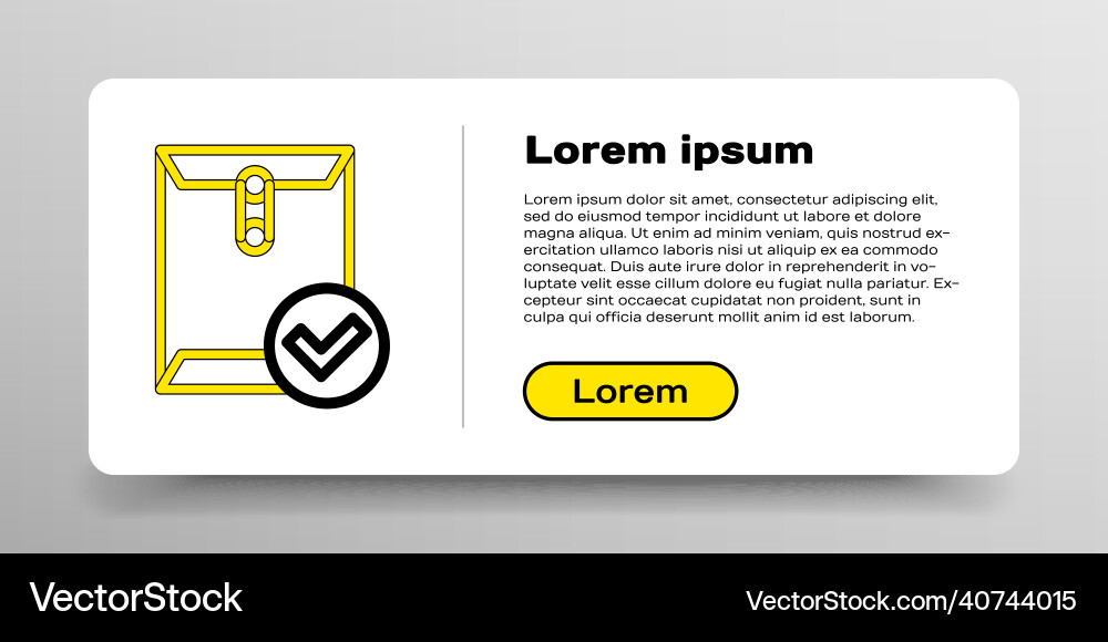 Line envelope and check mark icon isolated Vector Image