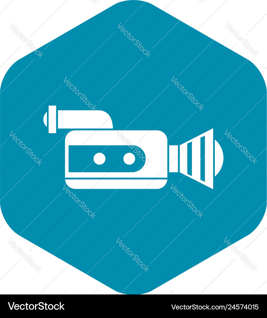 Retro camera icon simple style Vector Image