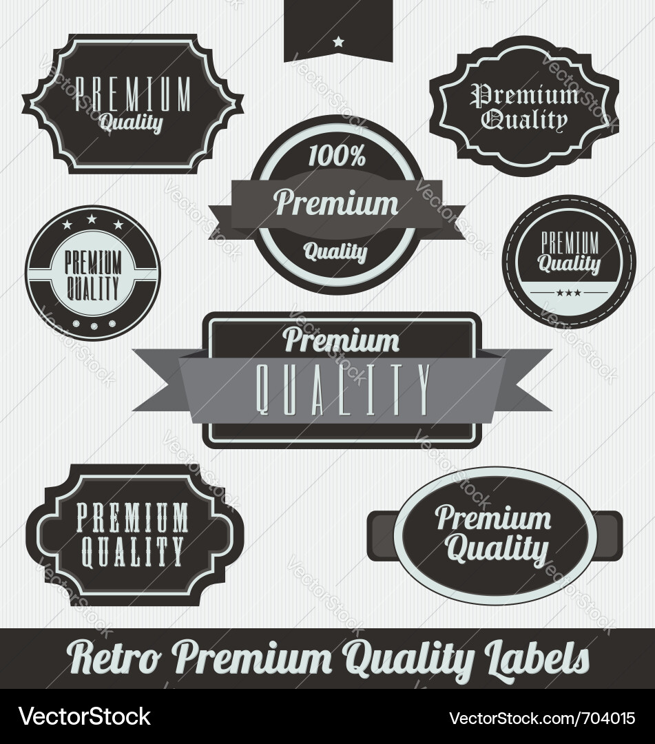 Retro Quality Labels vector image