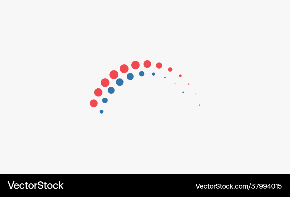 Rotes blau gepunktetes Logo kreative Ikone Rotes blau gepunktetes Logo kreative Ikone vektorbild