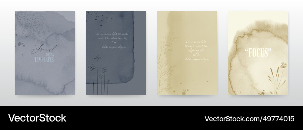 Set of minimal background frames with hand drawn Set of minimal background frames with hand drawn vector image
