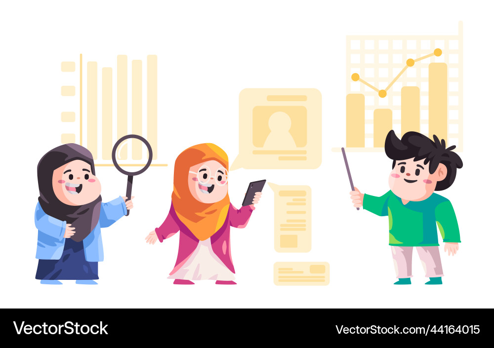 Team analyze data statistics graph and chart Team analyze data statistics graph and chart Vector Image