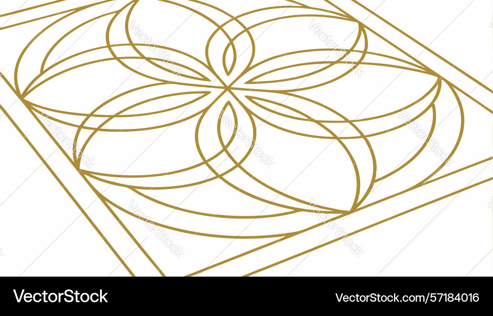 Abstract geometric circle pattern interlocking vector image