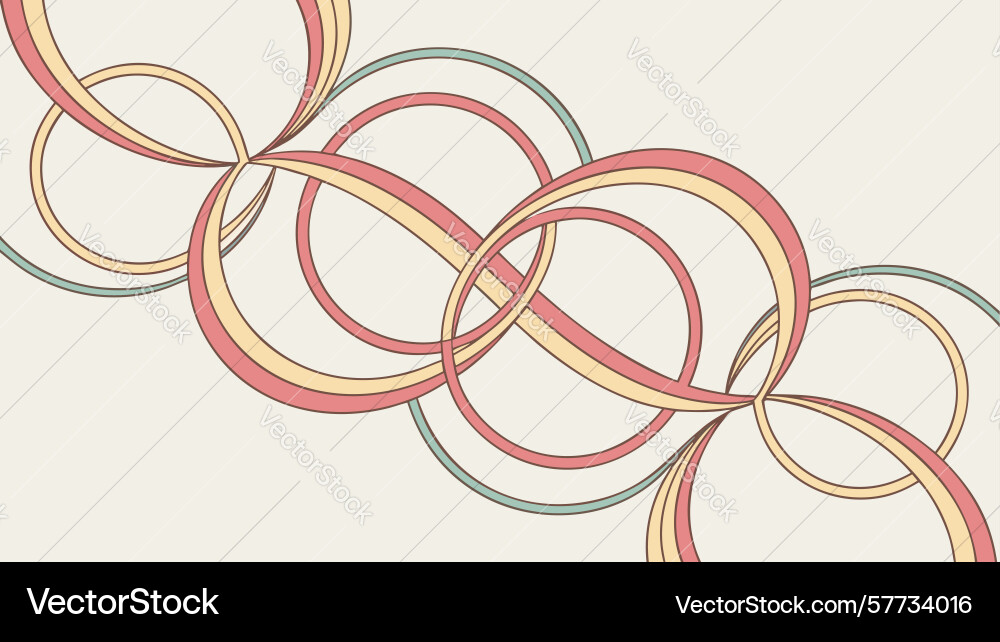 Abstract overlapping circles pattern element vector image