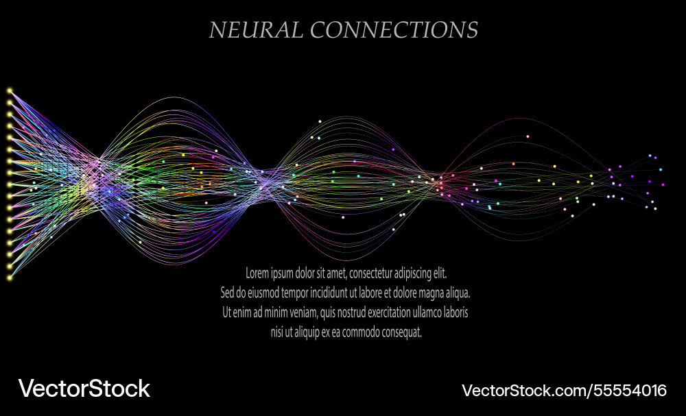 Abstract visualization of neural connections thin Abstract visualization of neural connections thin vector image