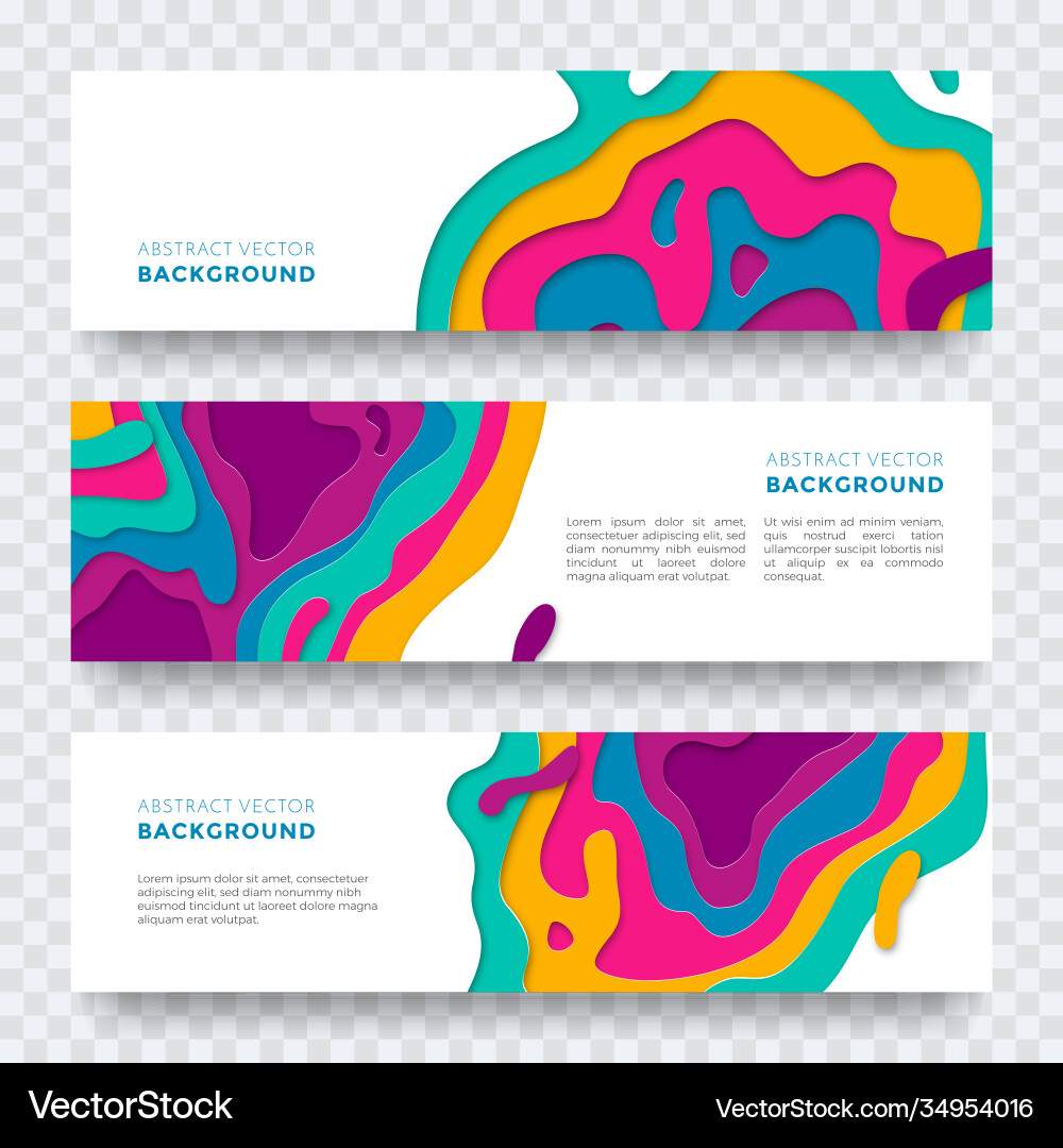 Banner color abstract multi gradient layers Banner color abstract multi gradient layers Vector Image