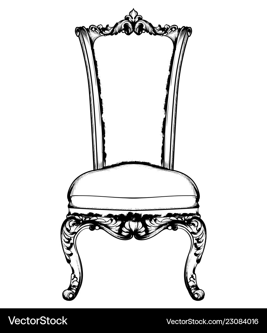 Barock Luxus-Stuhl königliche Stil dekot Barock Luxus-Stuhl königliche Stil dekot vektorbild