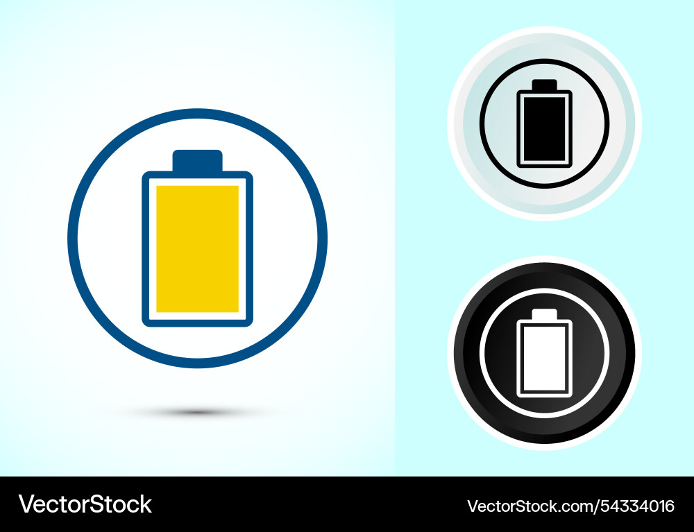 Battery icon design for web and mobile Vector Image