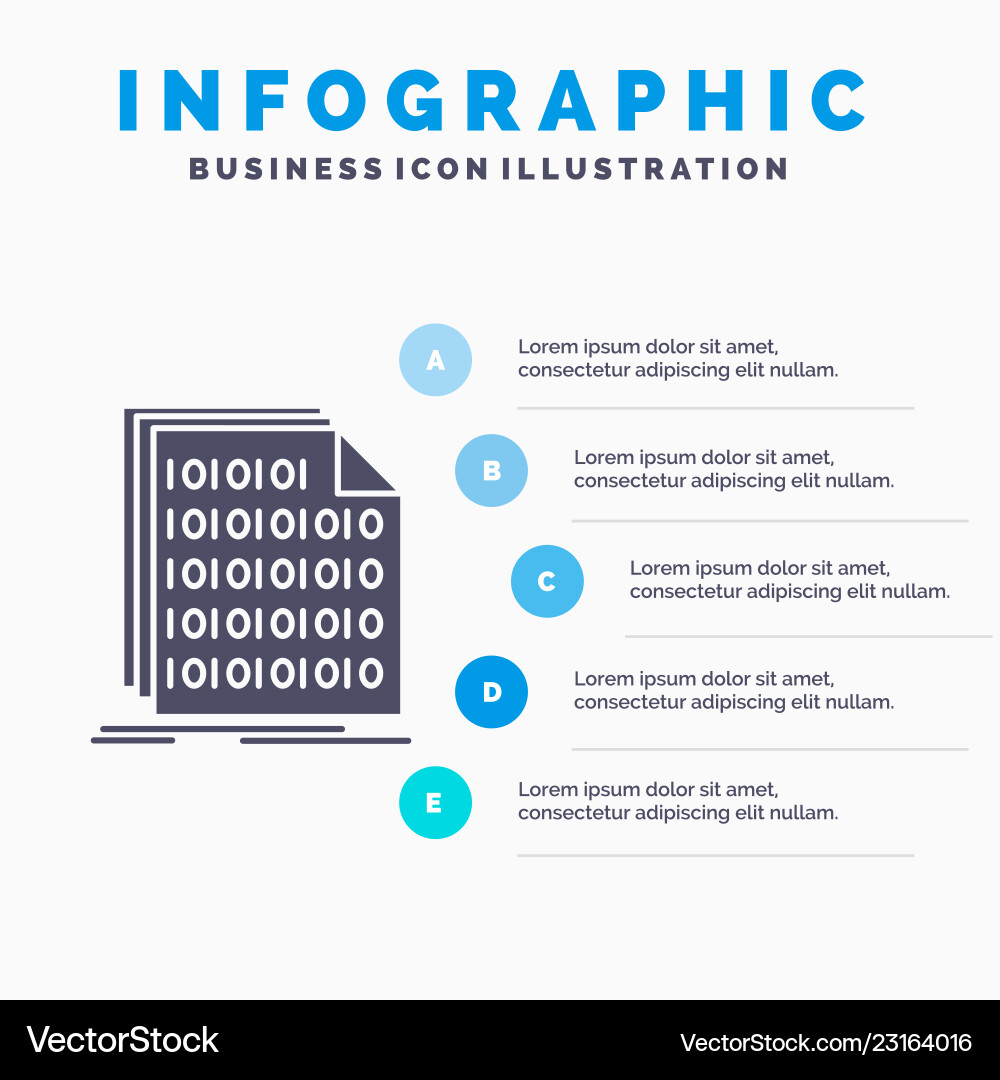 Binary Code Data Infographics vector image