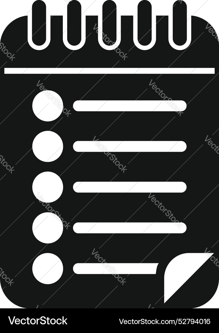 Black notepad with checklist showing done tasks Black notepad with checklist showing done tasks vector image