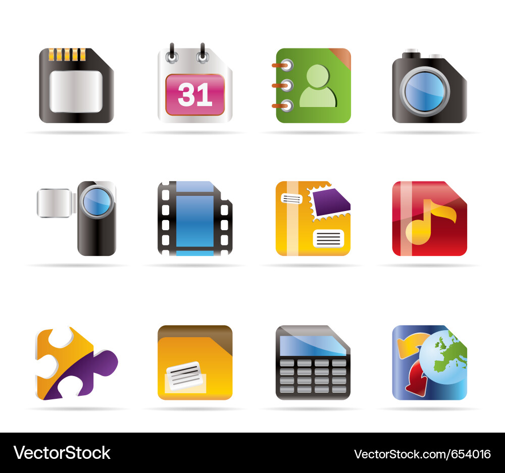 Computer and internet icons vector image
