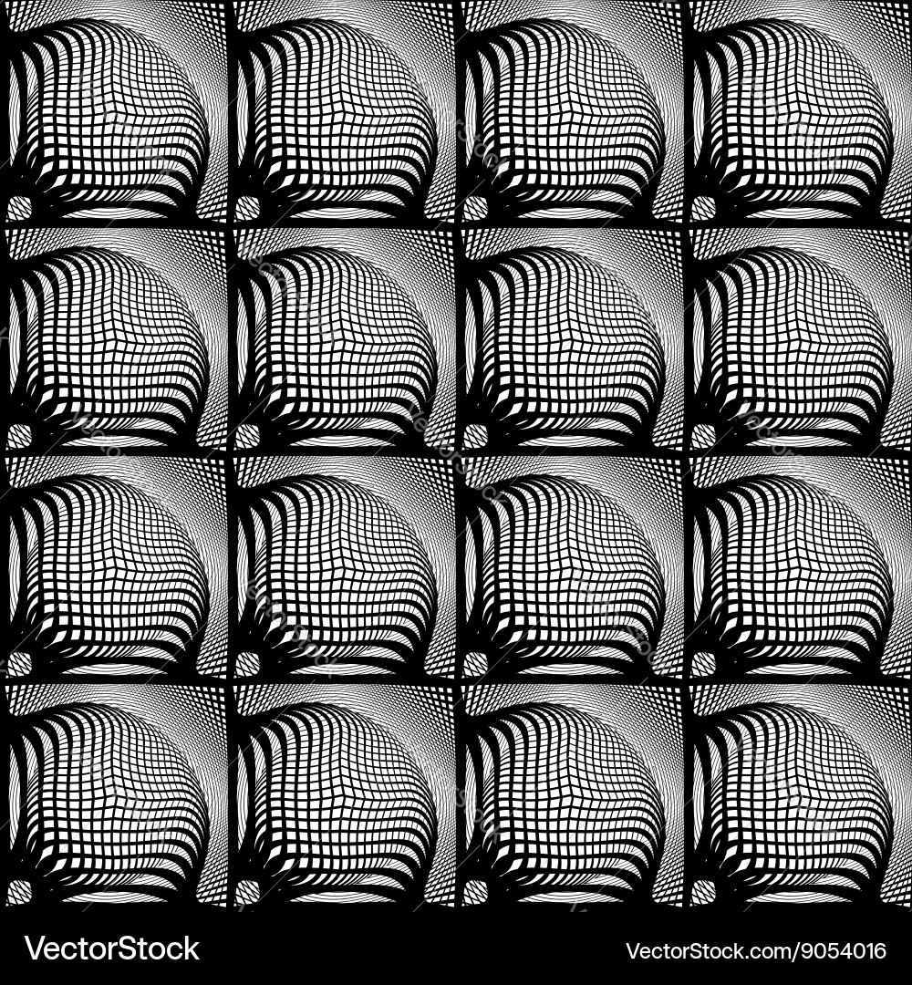 Design seamless monochrome grid pattern vector image