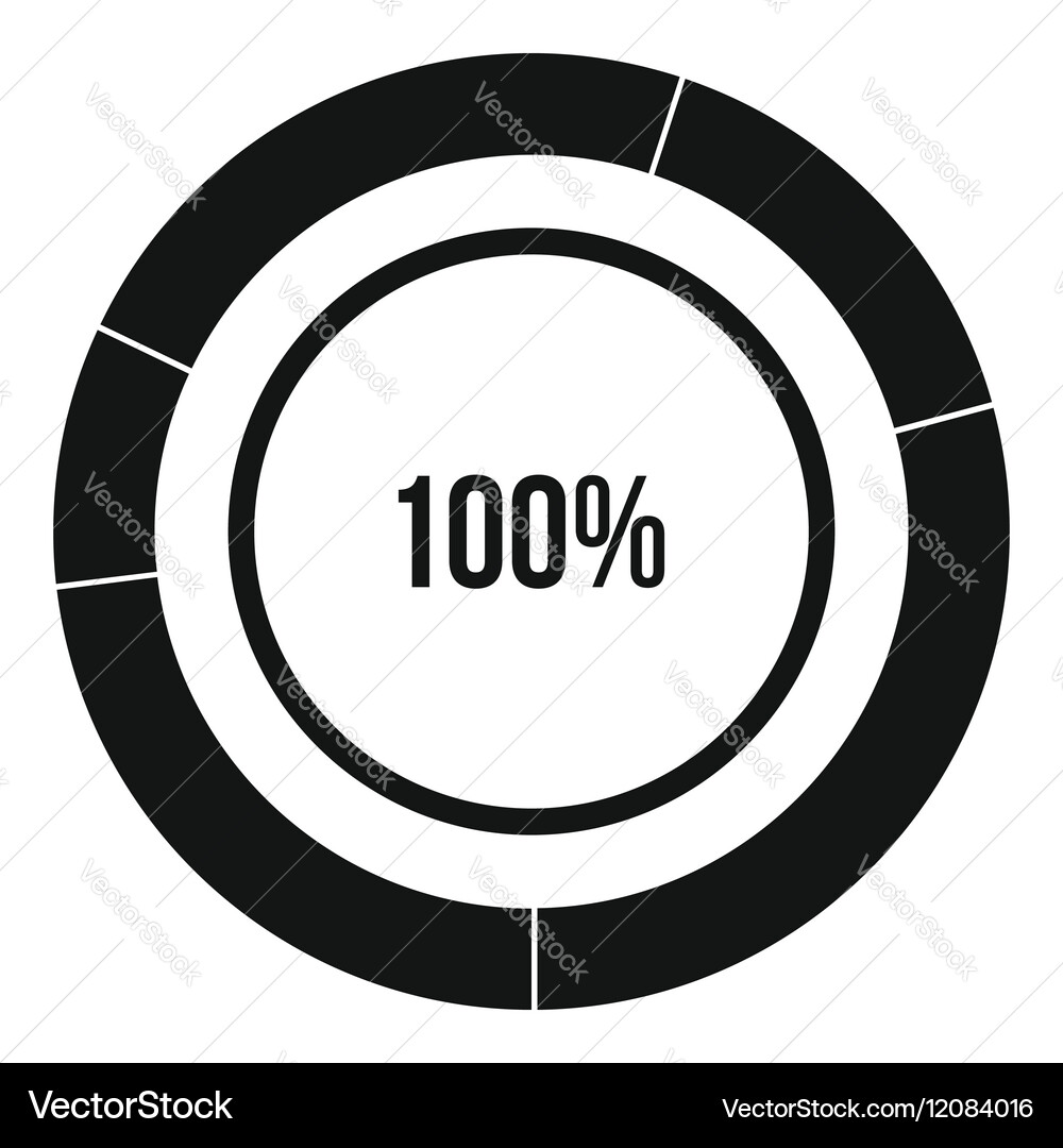 Diagram pie chart icon simple style Vector Image