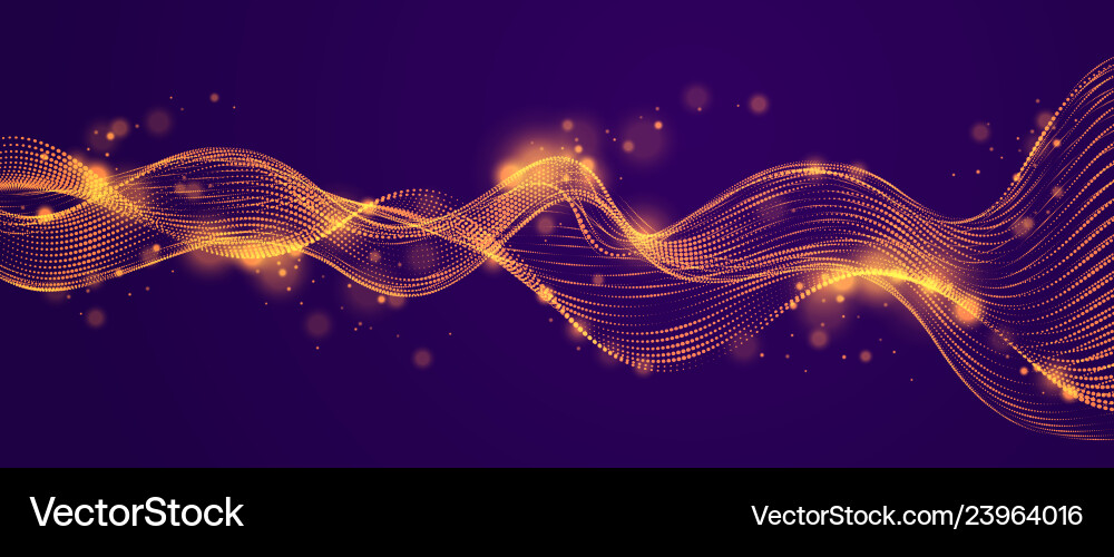 Dynamic Particle Sound Wave vector image