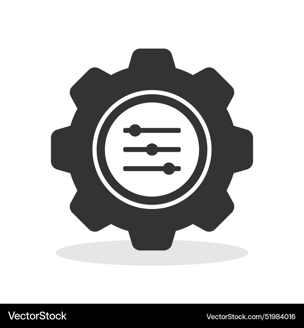 Filter Cogwheel Icon Royalty Free Vector Image