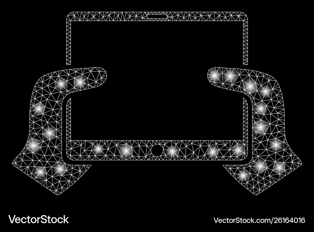 Flare mesh 2d hands hold pda with spots Flare mesh 2d hands hold pda with spots vector image