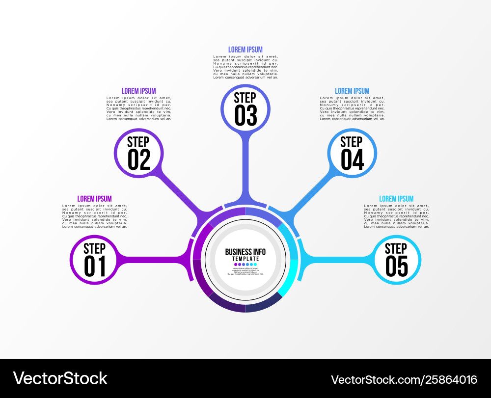 Infographic design template with options steps Vector Image