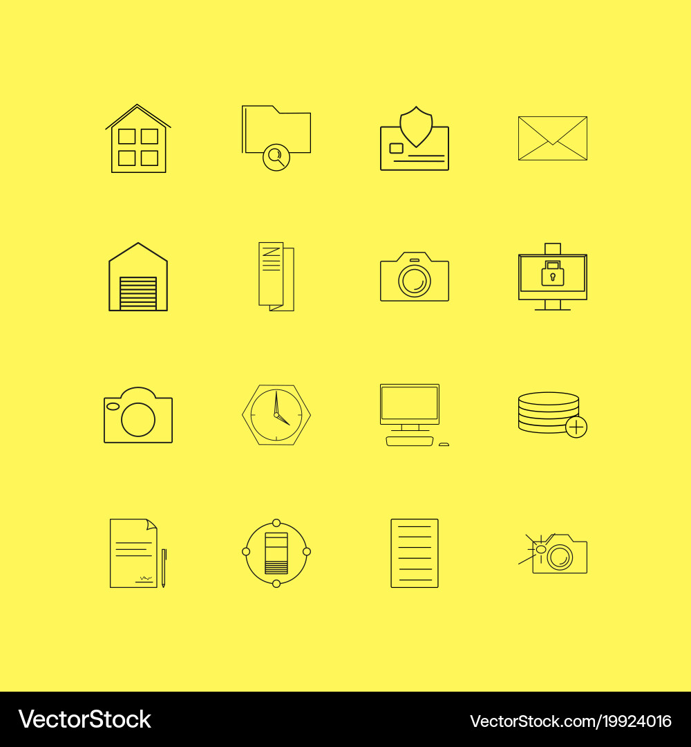 Internet of things linear icon set simple outline vector image