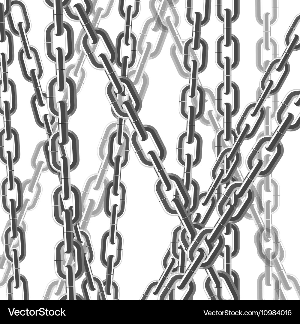 Intersection of chain lines - vertical vector image