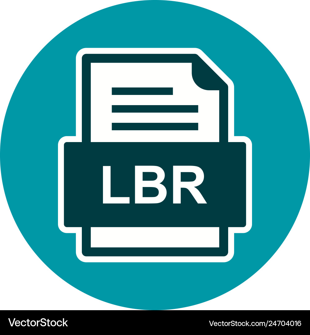 Lbr file document icon Vector Image