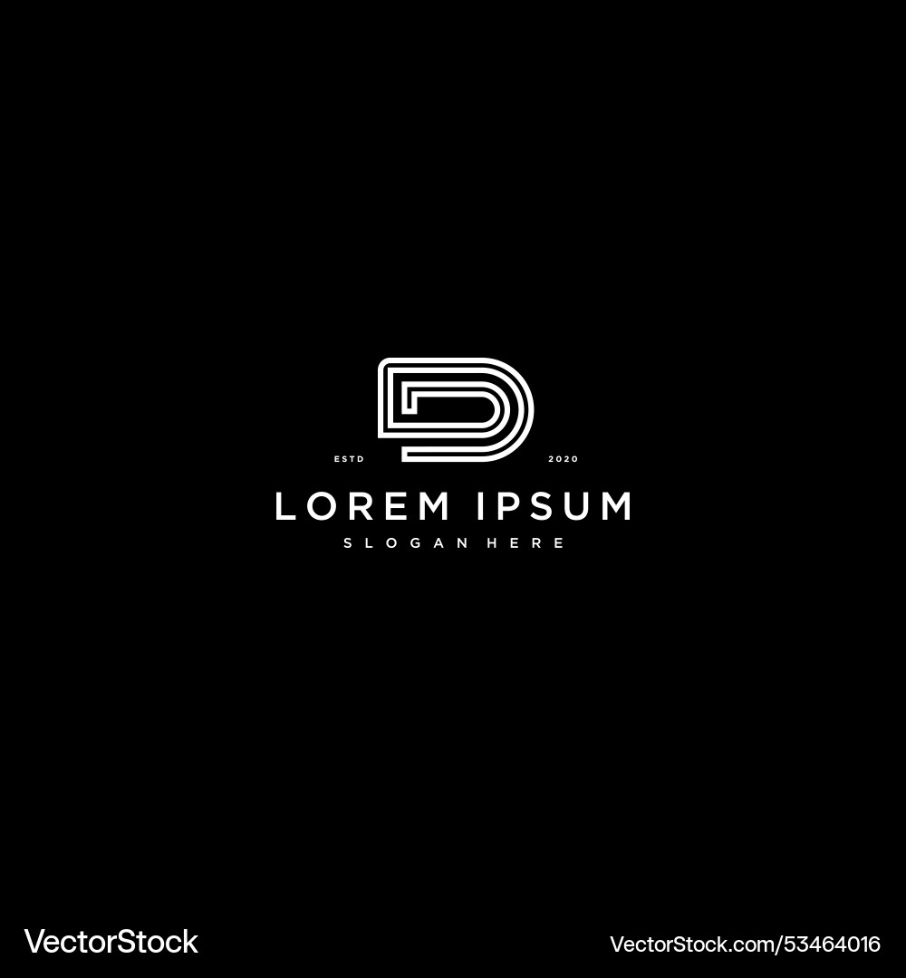 Letter d logo design template Royalty Free Vector Image