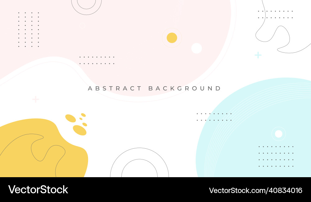 Memphis geometric background with abstract shapes Vector Image