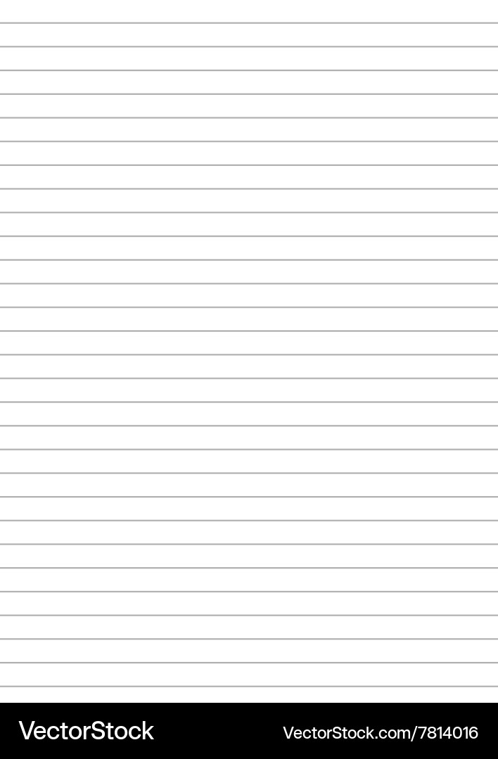 Notebook paper with one centimeter gray line a4 vector image