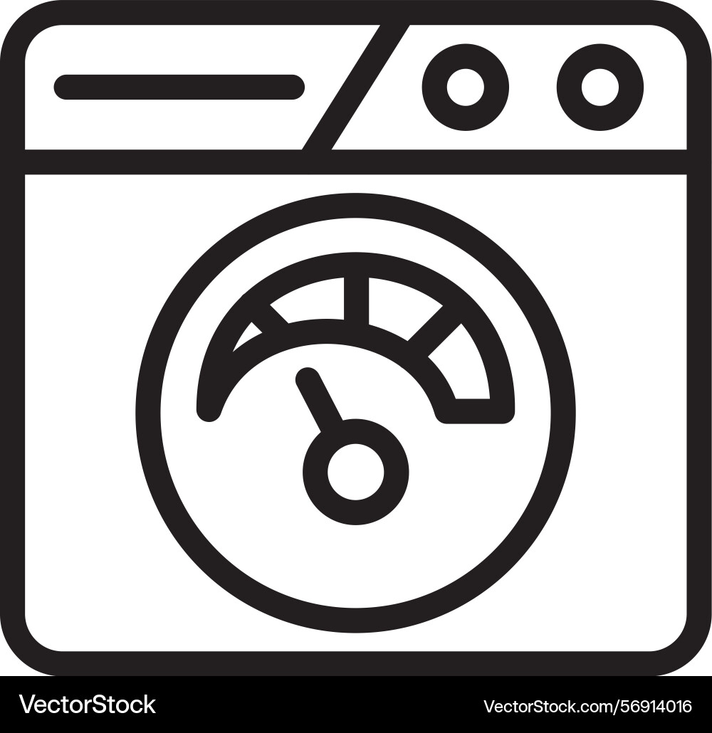 Page speed linear style icon design vector image