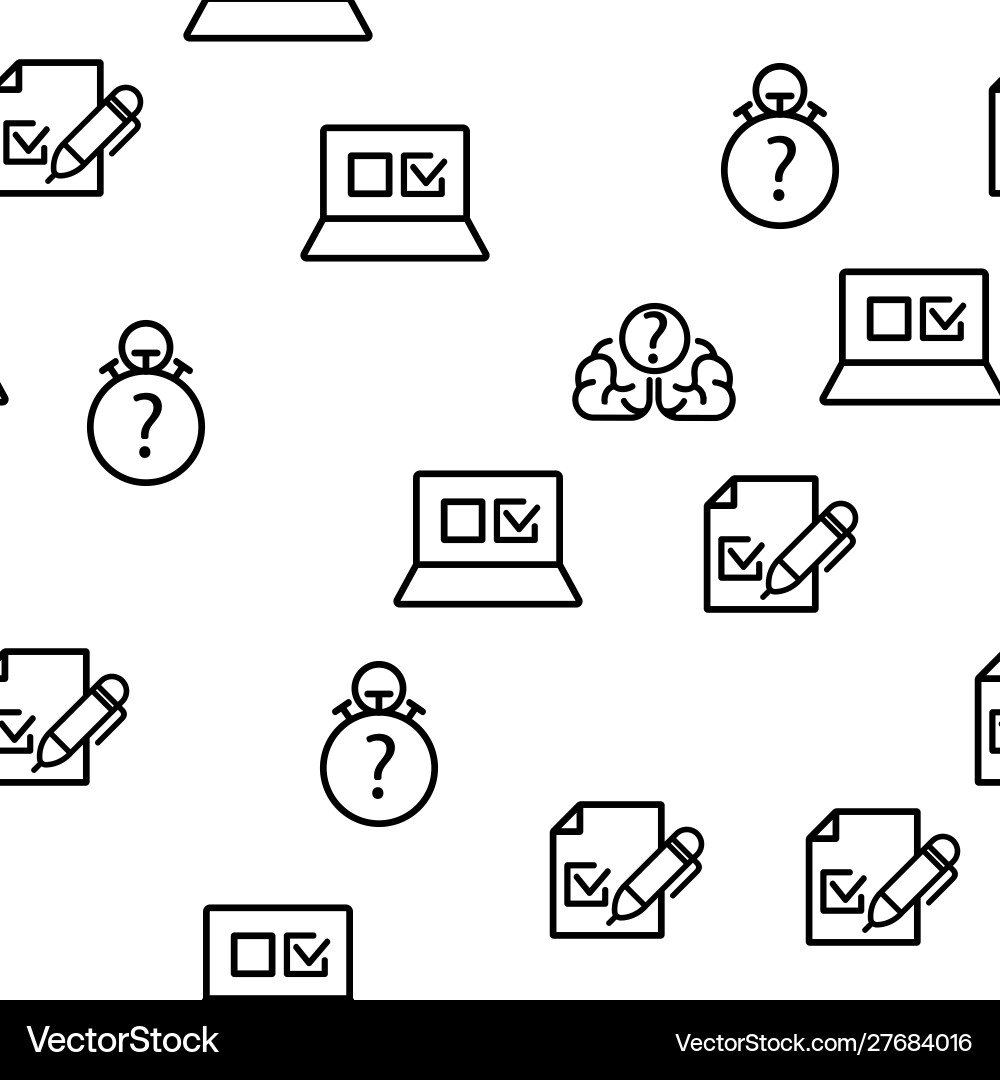 Quiz game seamless pattern Vector Image