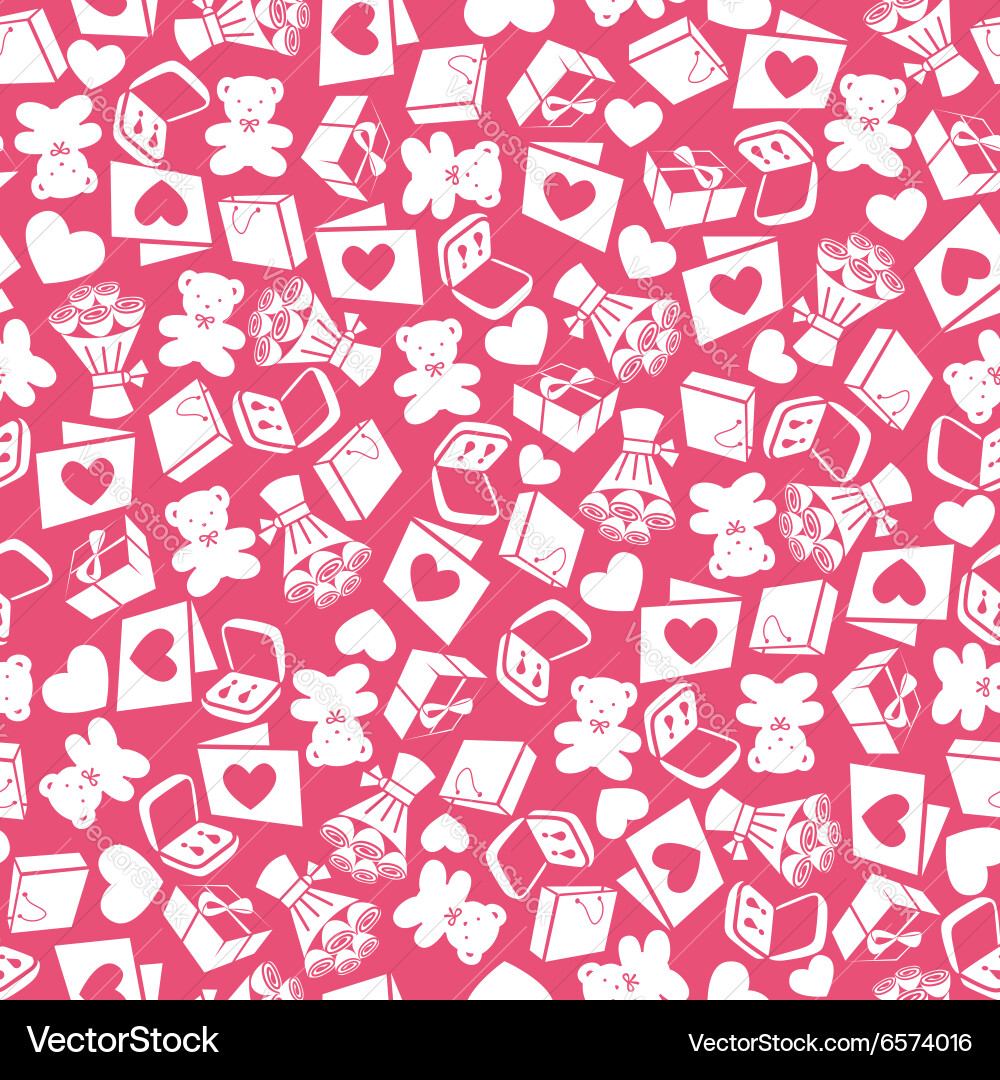 Seamless texture with different elements vector image