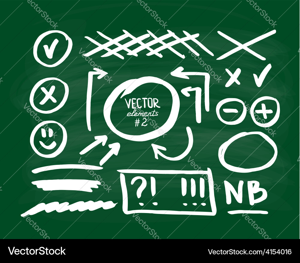 Set of correction and highlight elements part 2 vector image