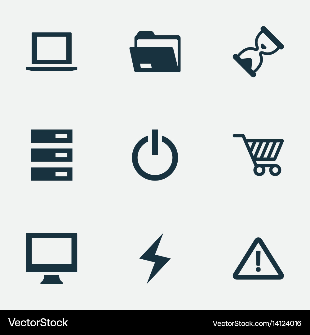 Set of simple notebook icons Vector Image