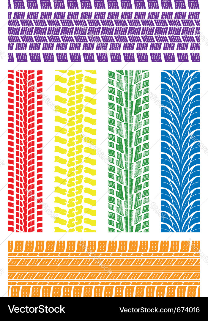 Tire Tread Patterns Vector Image