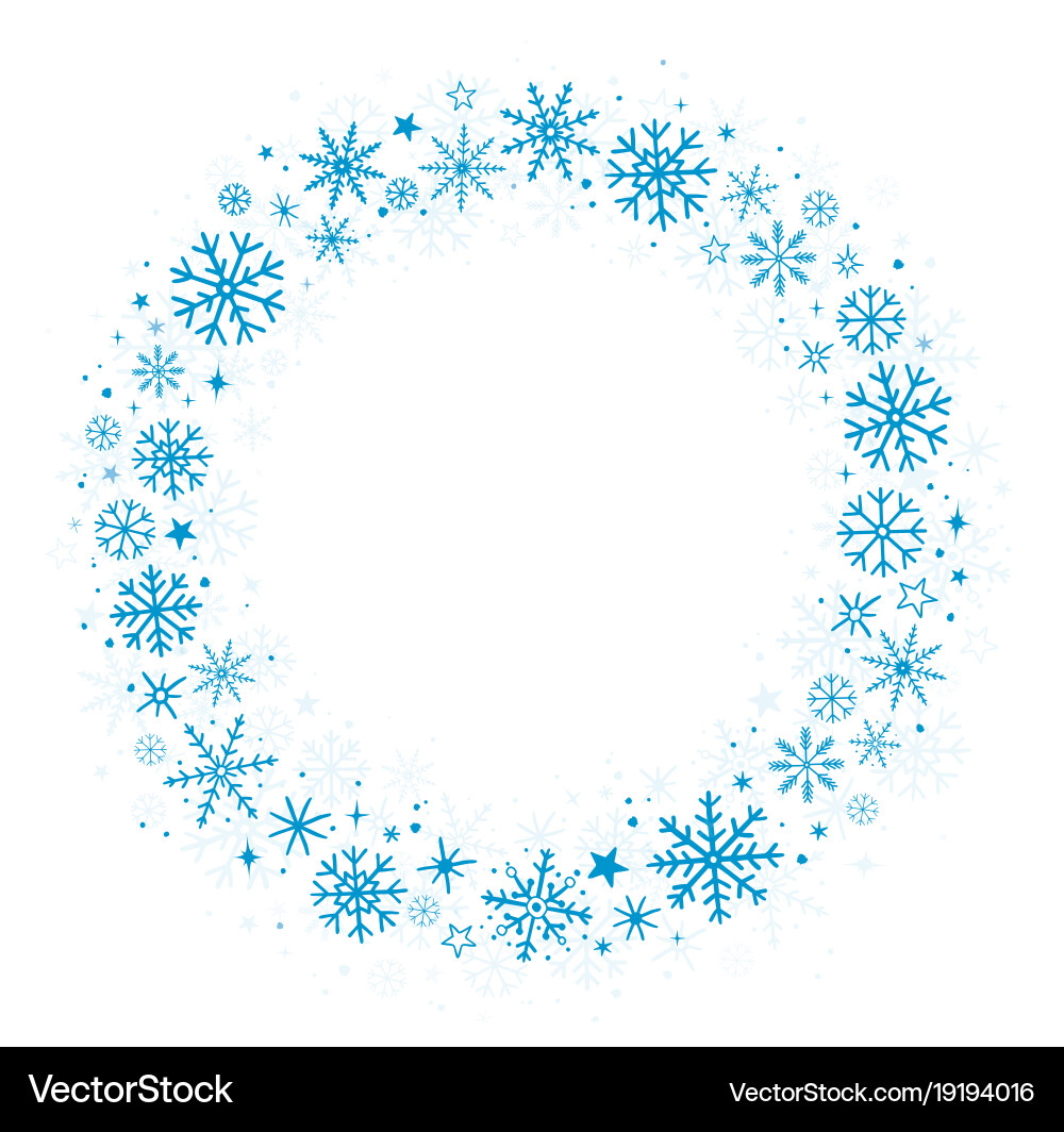 Winter Snowflake Frame Vector Image