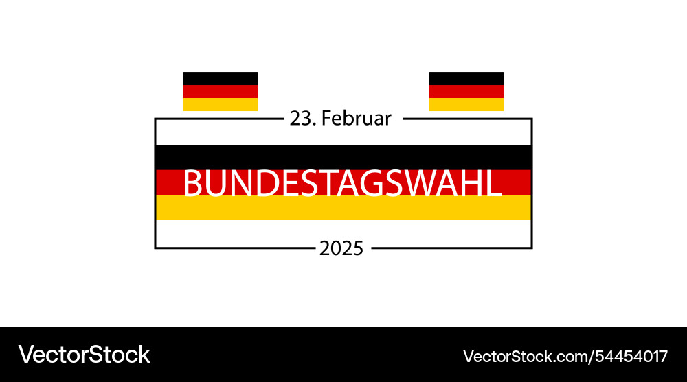 A recap of the bundestagswahl 2025 election Vector Image