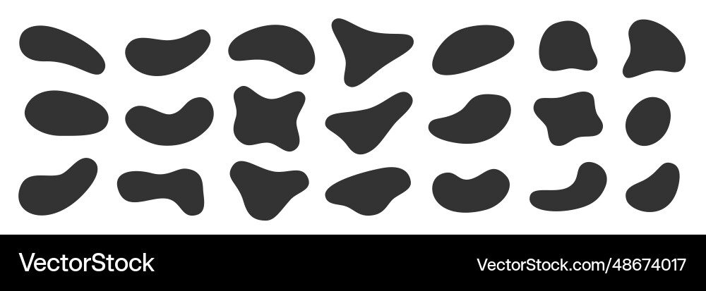 Abstract blotch aligned shape set of modern Abstract blotch aligned shape set of modern vector image