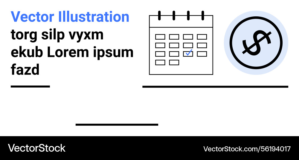 Calendar with checked date and dollar circle Calendar with checked date and dollar circle vector image