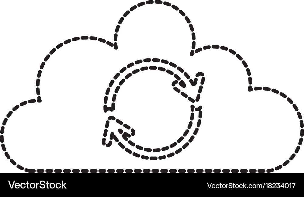 Cloud-Synchronisierung Backup-Computing-Daten-Symbol vektorbild